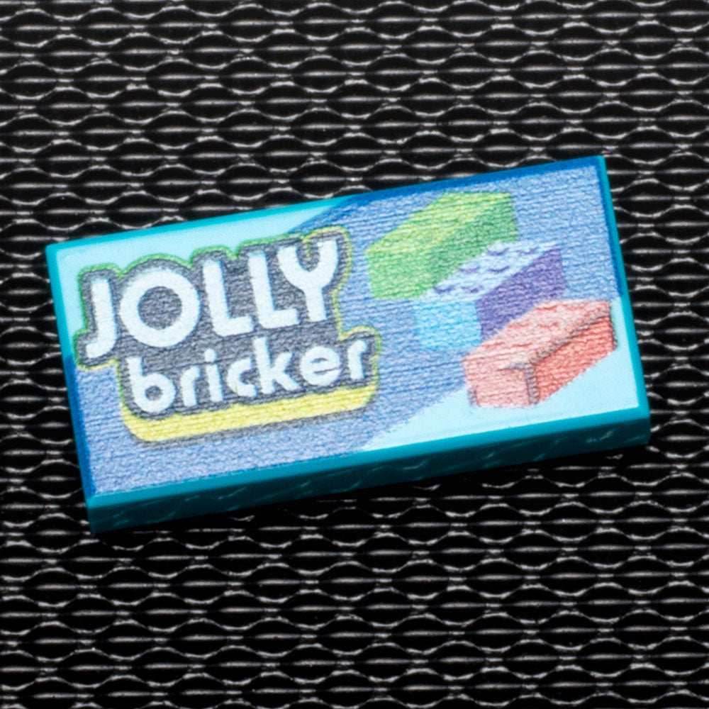 Jolly Bricker Printed 1x2 Tile made using LEGO part - B3 Customs -