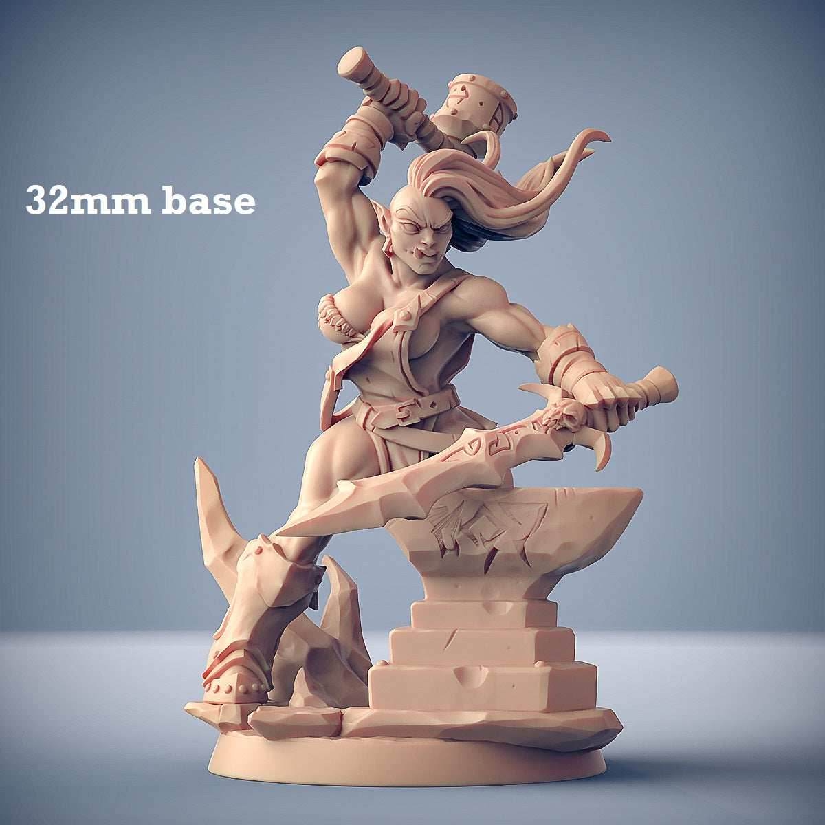 Logranna Helforge (Female Orc Blacksmith) -
