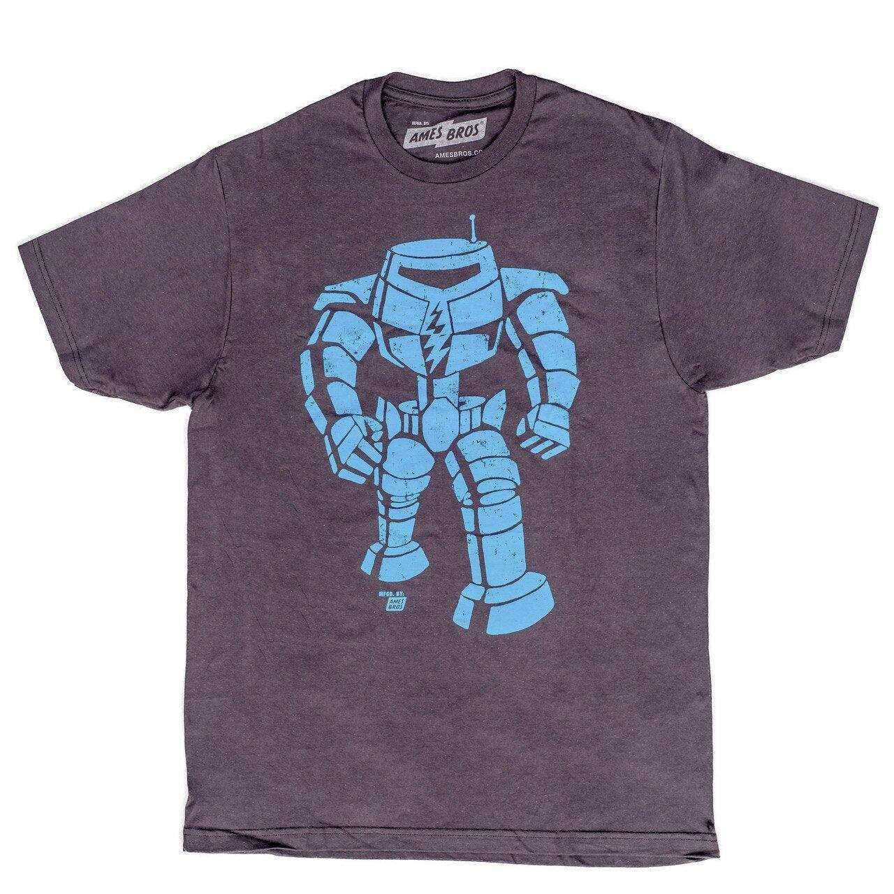 Man-Bot Vintage Graphic Adult Charcoal T-shirt - S