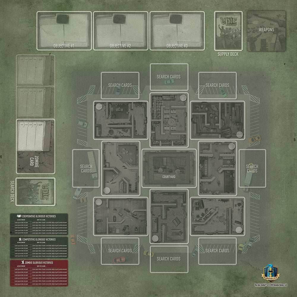 Tiny Epic Zombies: Game Mat -