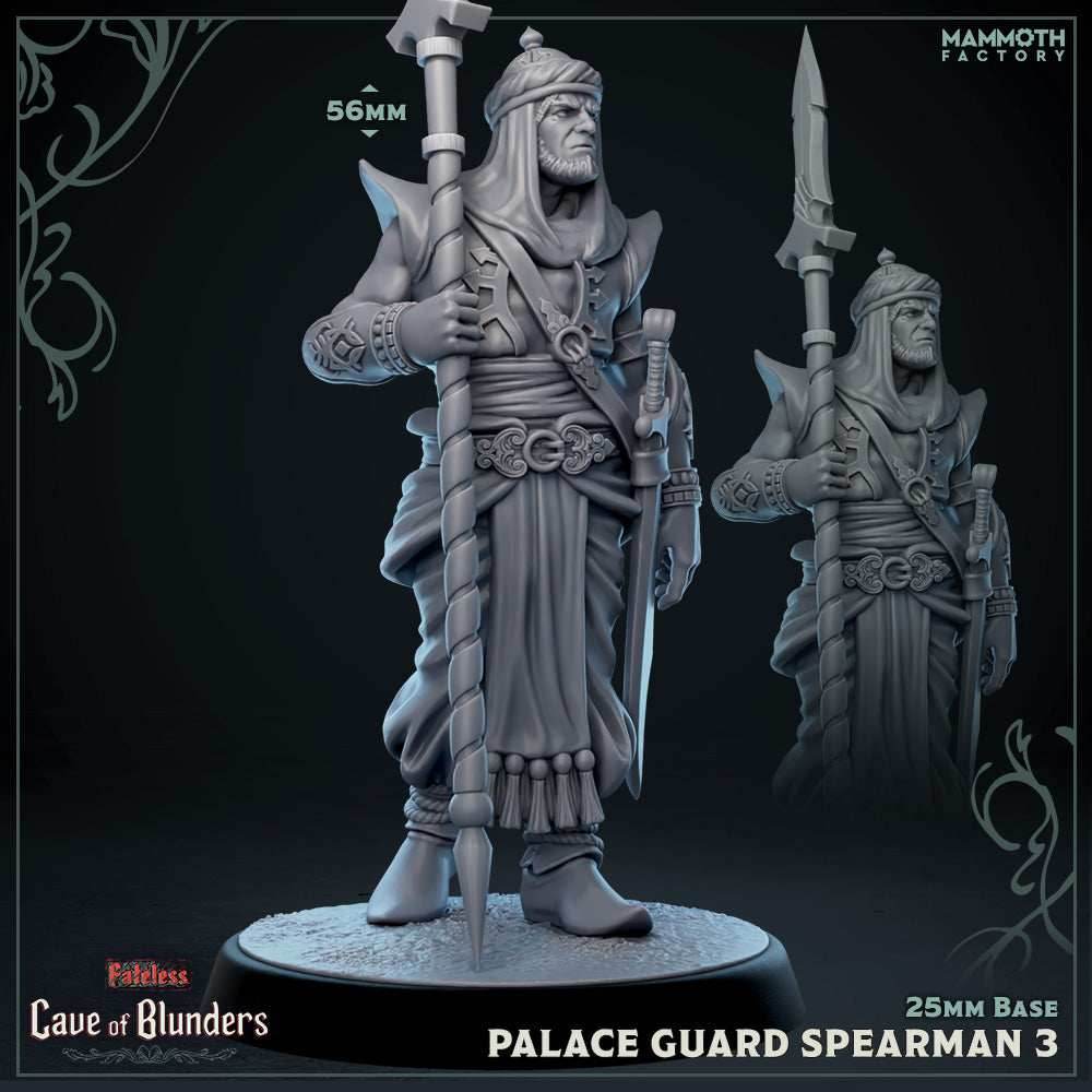 Palace Guard Spearman: Sculpt 3 (Male Human Fighter) -