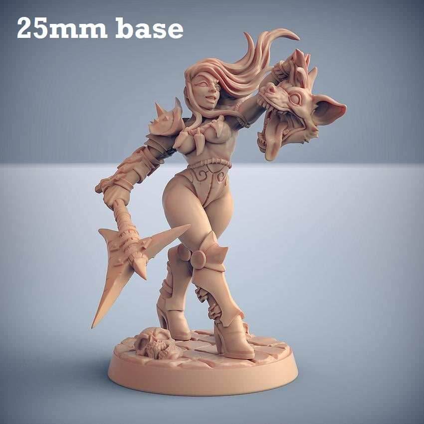 Perris Gnollslayer (Female Human Barbarian) -