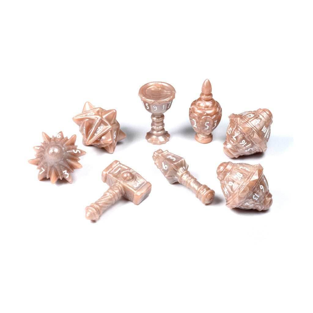 PolyHero Cleric 8 Dice Set - Radiant Rose -