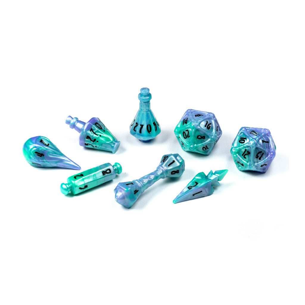 PolyHero Wizard 8 Dice Set - Aether Mist -