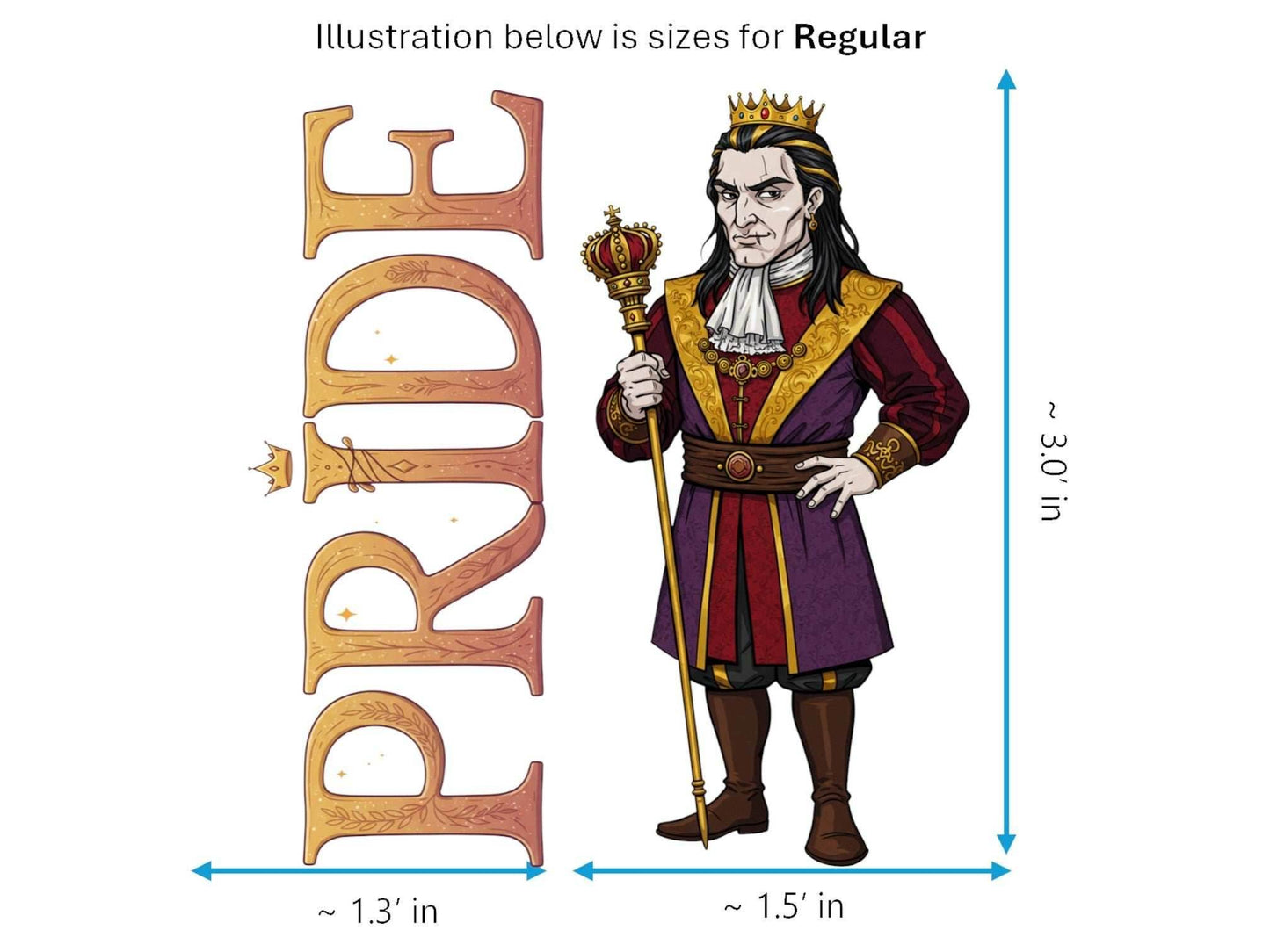 Pride Superbia 7 Sinkins™ Vinyl Sticker – Personification of Pride | Waterproof & UV-Proof - Regular