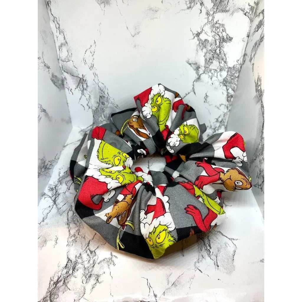 Buffalo Grinch and Max Christmas Scrunchie -