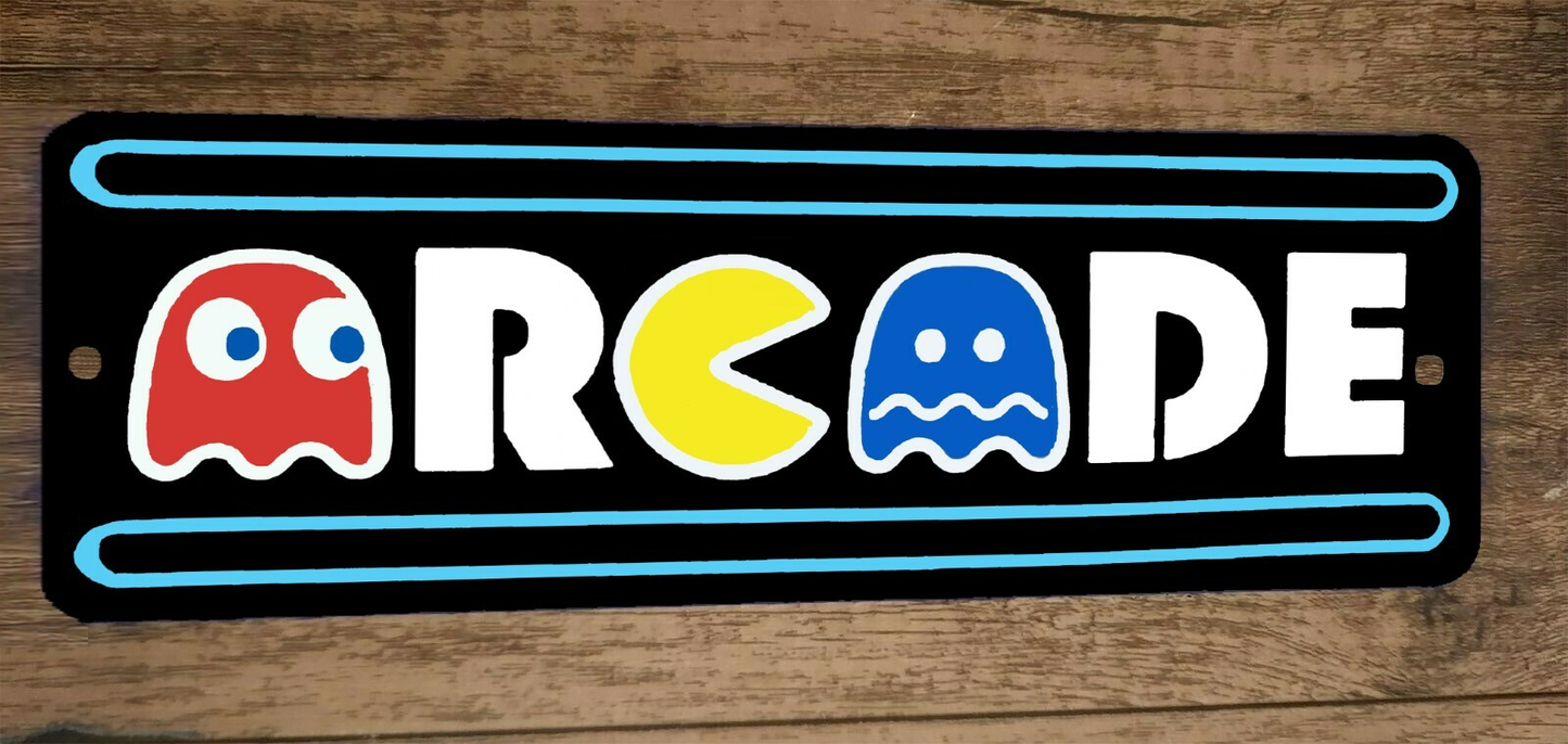 Arcade Video Game 3x12 Metal Wall Sign