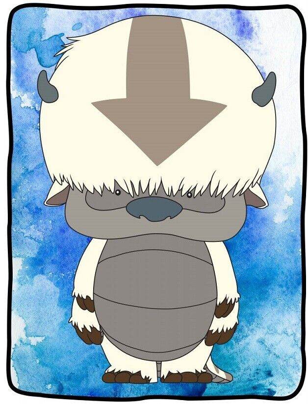 Avatar The Last Airbender Appa Nickelodeon Fleece Throw Blanket 45in by 60in -