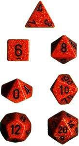 Speckled Polyhedral Fire 7-Die Set -
