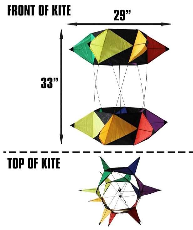 33.5 inch 3-D Spinbox kite -