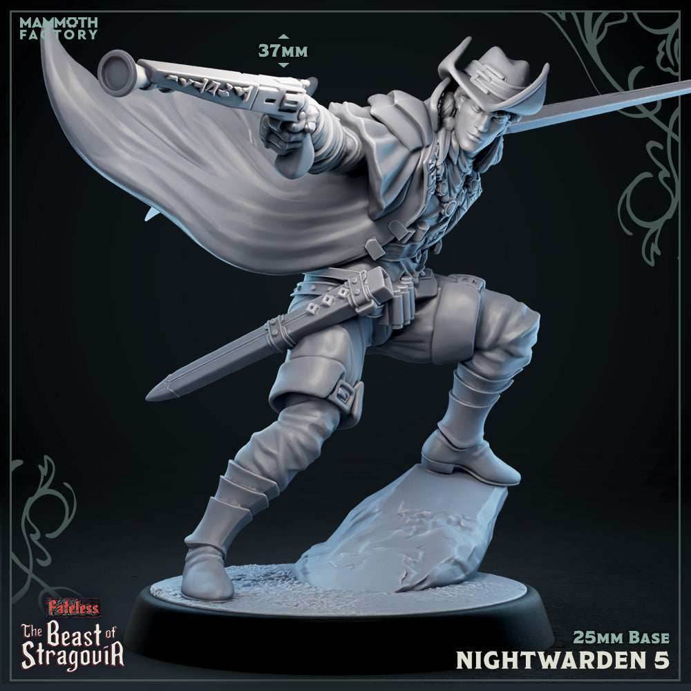 Stragovian Nightwarden: Sculpt 5 (Male Human Gunslinger) -