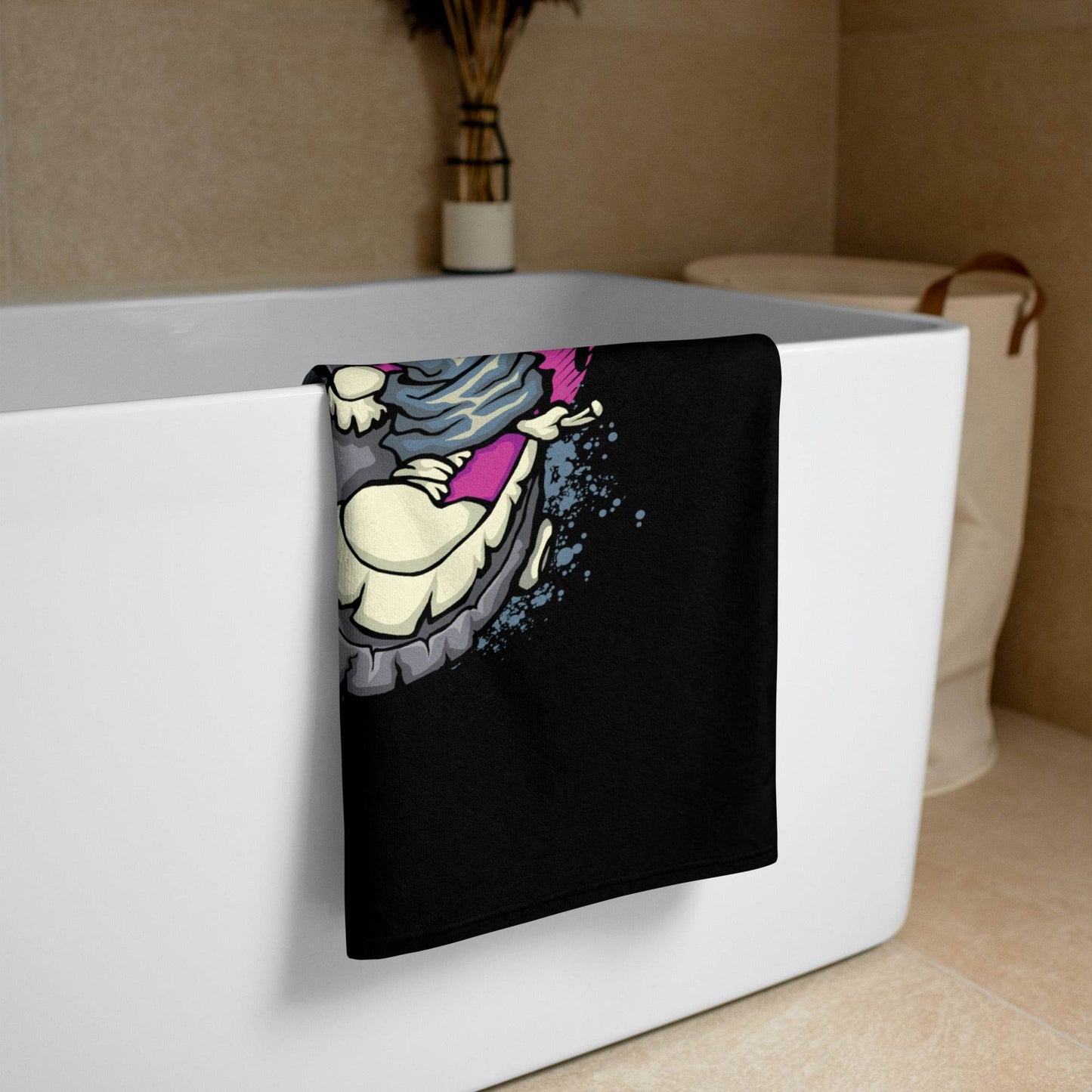 Grave Digs Skeleton Skater Towel -