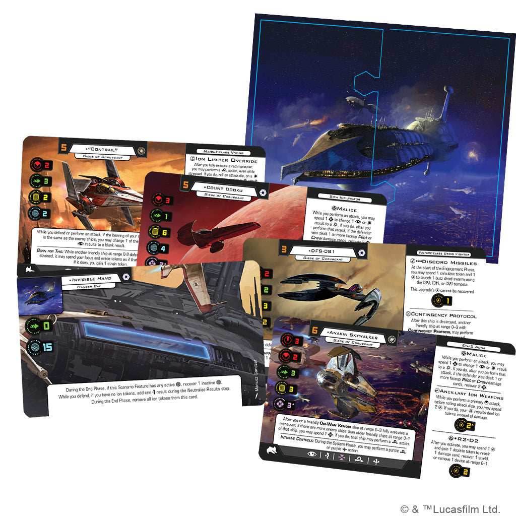 Star Wars: X-Wing 2nd Edition - Siege of Coruscant Battle Pack -