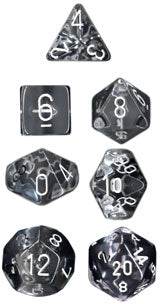 Translucent Poly Clear/White 7-Die Set (revised) -
