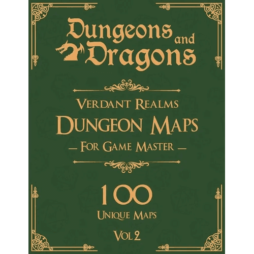 Dungeons and Dragons Verdant Realms Dungeon Maps for Game Masters Vol 2: 100 Unique Forest Maps and Stories for TTRPGs - Paperback -