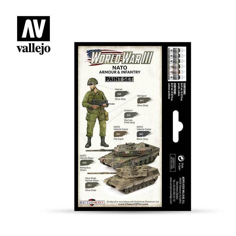Model Color: WWIII Paint Set - NATO Armour & Infantry -