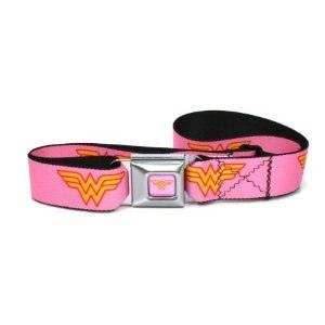 Wonder Woman Logo Pink Adult Seatbelt Belt -