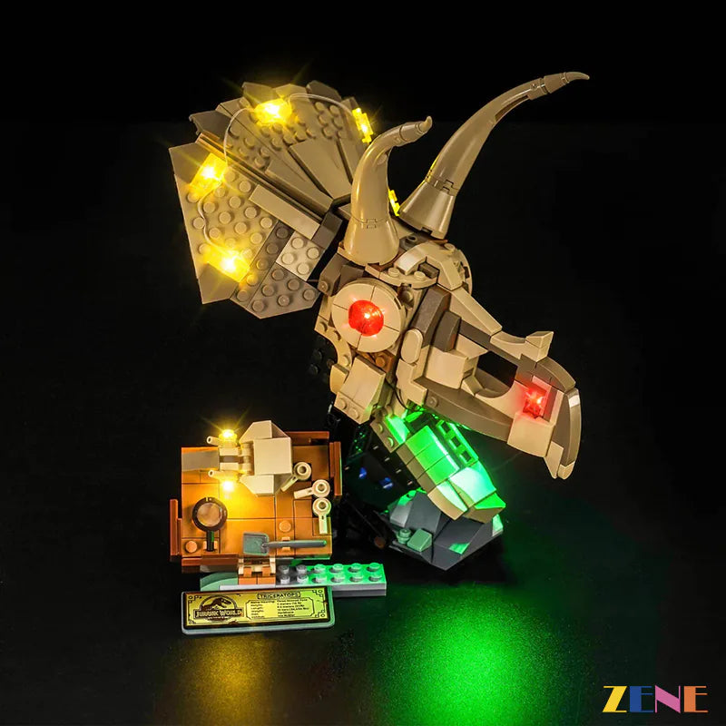 Light Kit for LEGO Jurassic World Dinosaur Fossils: Triceratops Skull #76969
