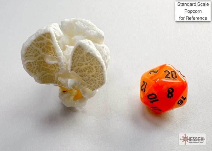 Vortex Orange/black Mini-Polyhedral 7-Die Set (Mini Poly Release 3) - 