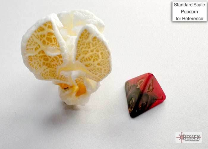 Gemini Black-Red/gold Mini-Polyhedral 7-Die Set (Mini Poly Release 3) - 