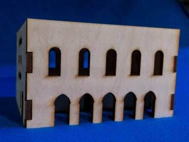 Middle East Two Story Building With Removable Roof (MDF) - 15MMDF032-R - 