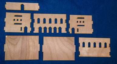 Middle East Two Story Building With Removable Roof (MDF) - 15MMDF032-R - 
