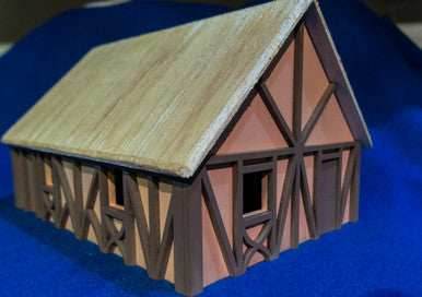 One Story Medium Half Timber House - 28MMDF300 - 