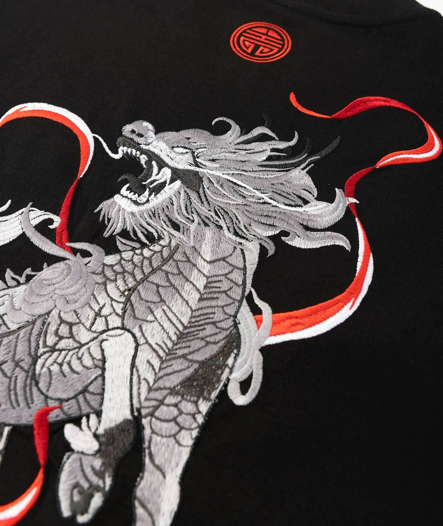 KH755 Raging Kirin Embroidery Tee - Black / S