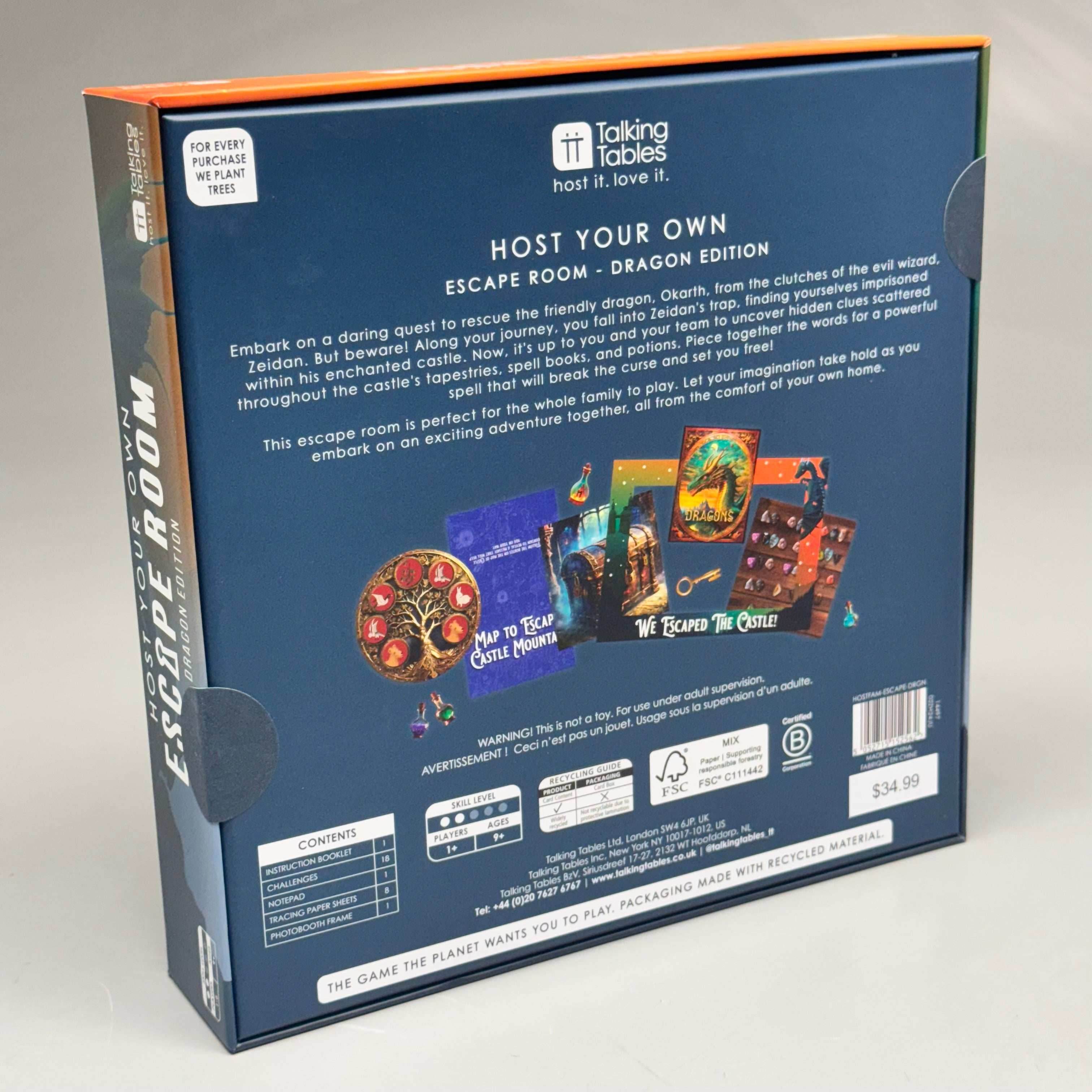 Escape Room Dragon Edition Board Game HOSTFAM-ESCAPE-DRGN - 