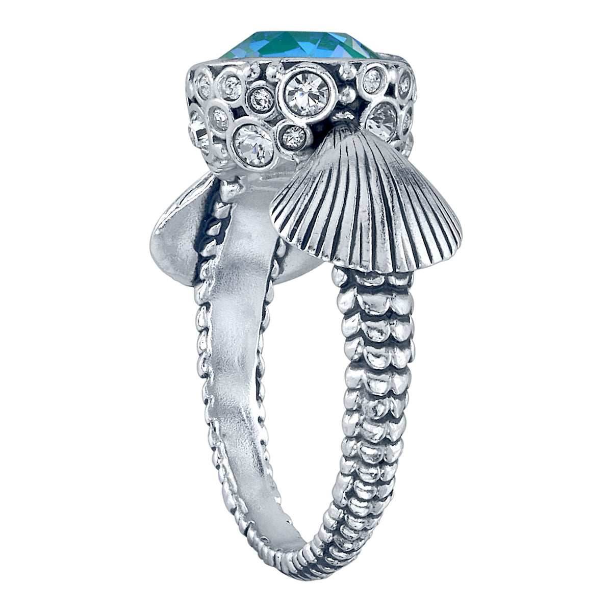 Disney X RockLove THE LITTLE MERMAID Seashell & Bubble Ring - Size 5