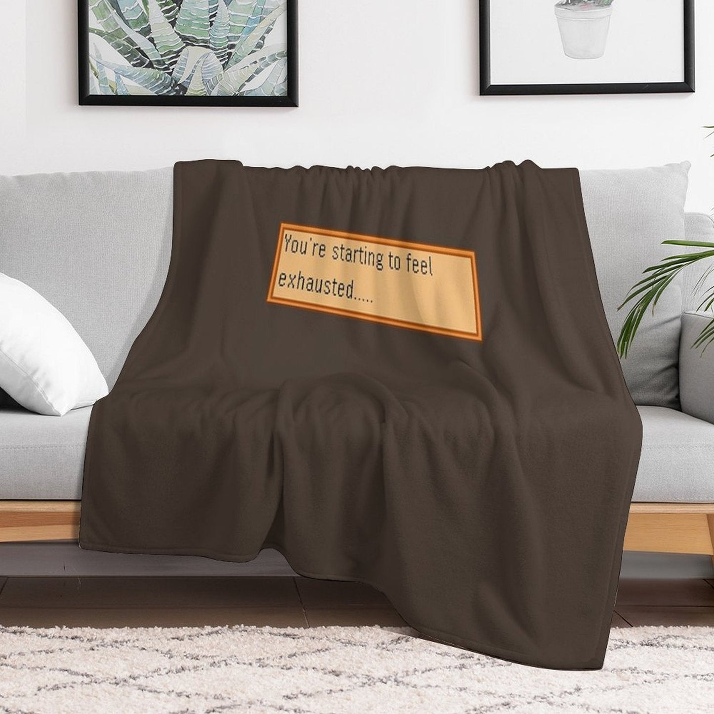 Exhausted - Stardew Throw Blanket
