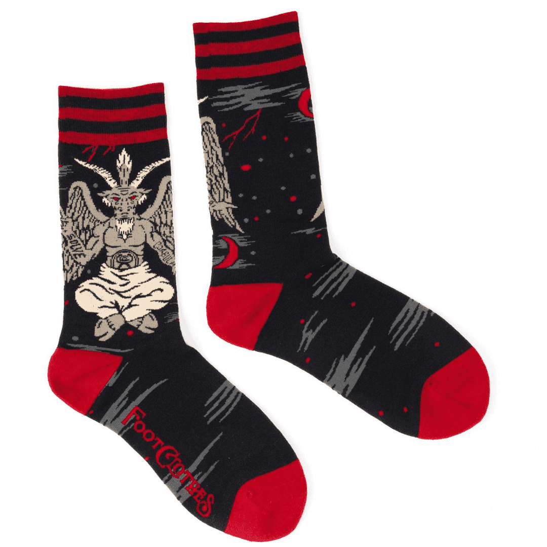 Evil AF Baphomet Crew Socks - 