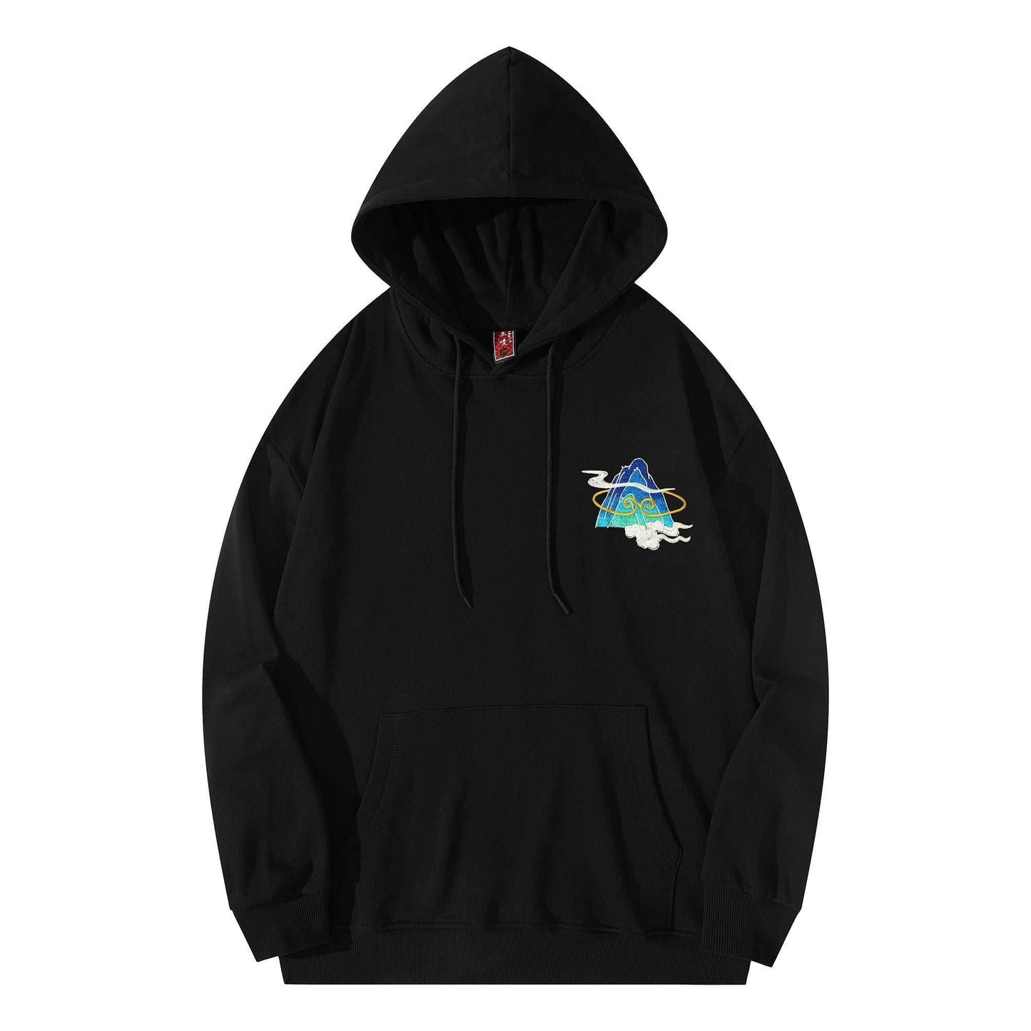 Monkey King Embroidery Hoodie - Black / S