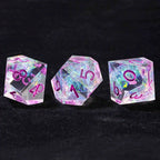 10 Sided Dice Translucent Purple Magic Resin Dice - DND D10 Dice