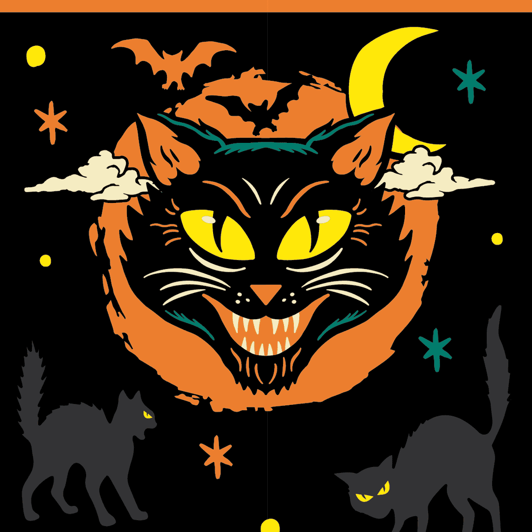 Vintage Black Cat Crew Socks - 