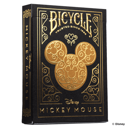 Disney Mickey Mouse inspired Black and Gold Playing Cards - 