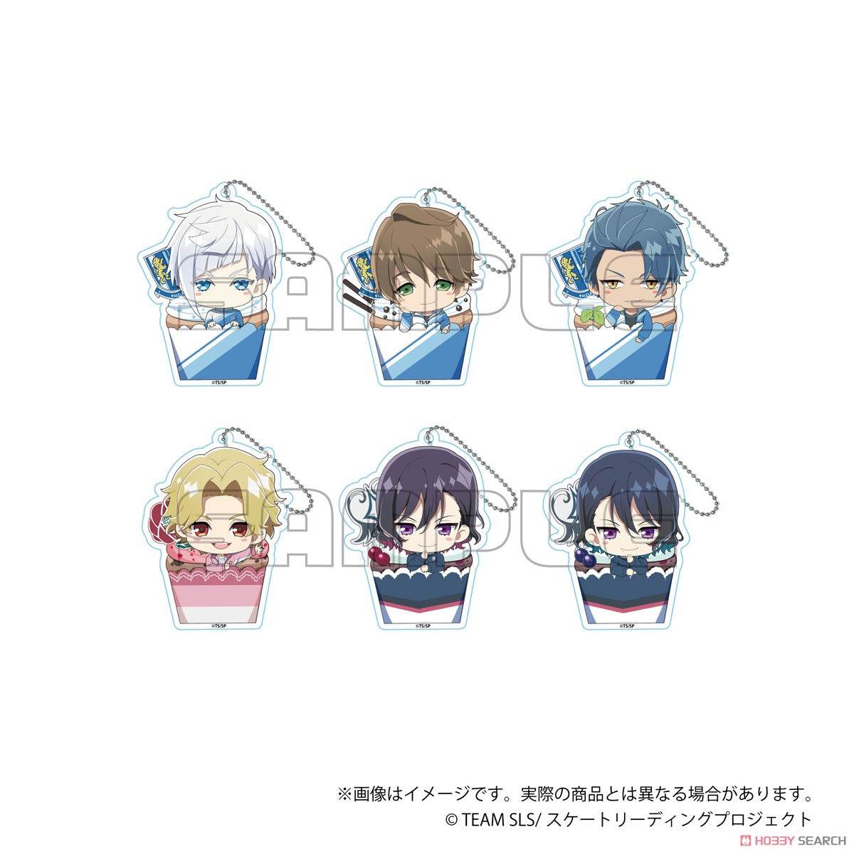 Skate Leading Stars Trading Acrylic Key Ring B Keychain blind box ( 1 Blind Box ) - 