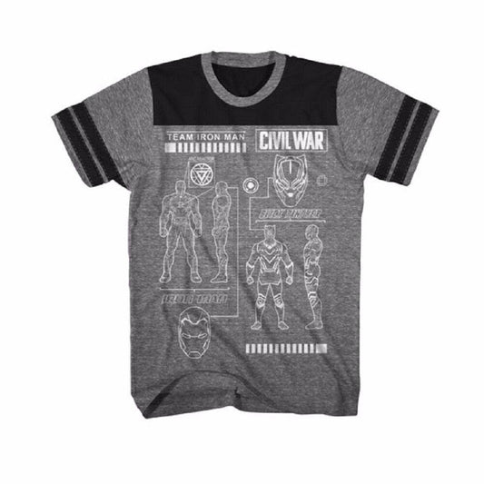 Iron Man Team Scheme Marvel Adult T-Shirt - S