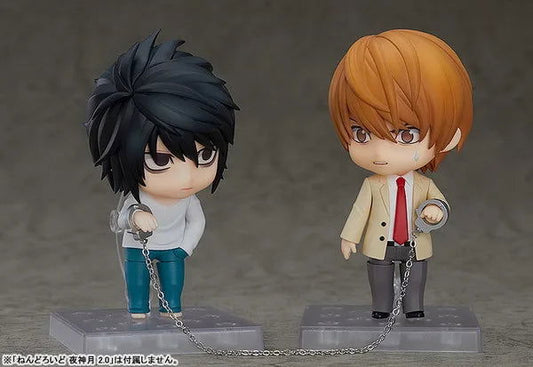 10 CM Death Note L and Yagami Light Anime Figurines, Kawaii Cute Chibi Action Figures PVC Toys Collection