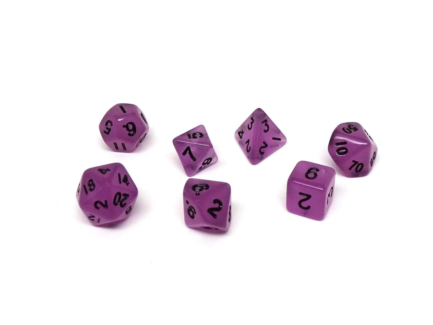 10mm Poison Purple Mini Dice Set - 