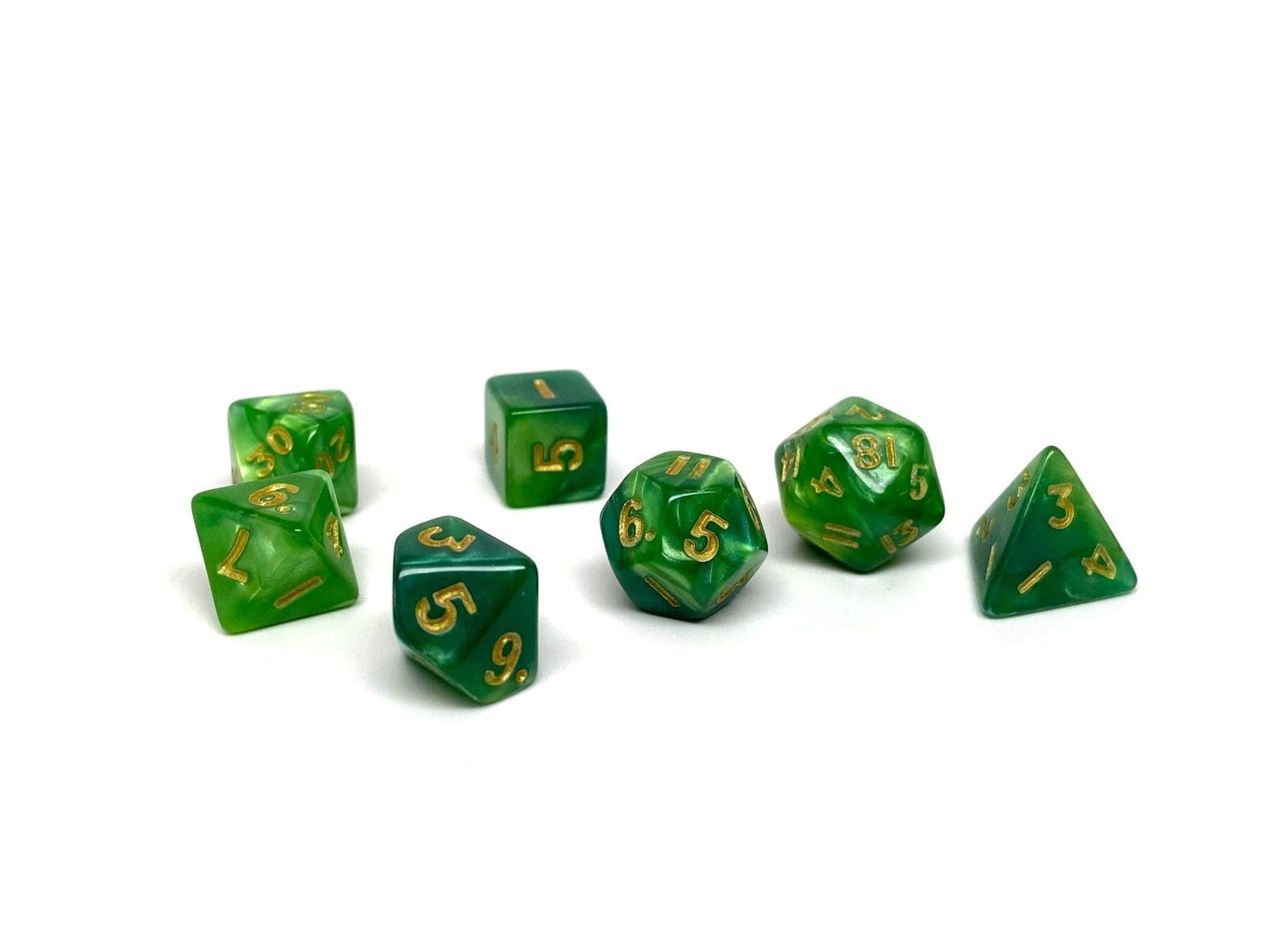 10mm Shamrock Swirl Mini Dice Set - 