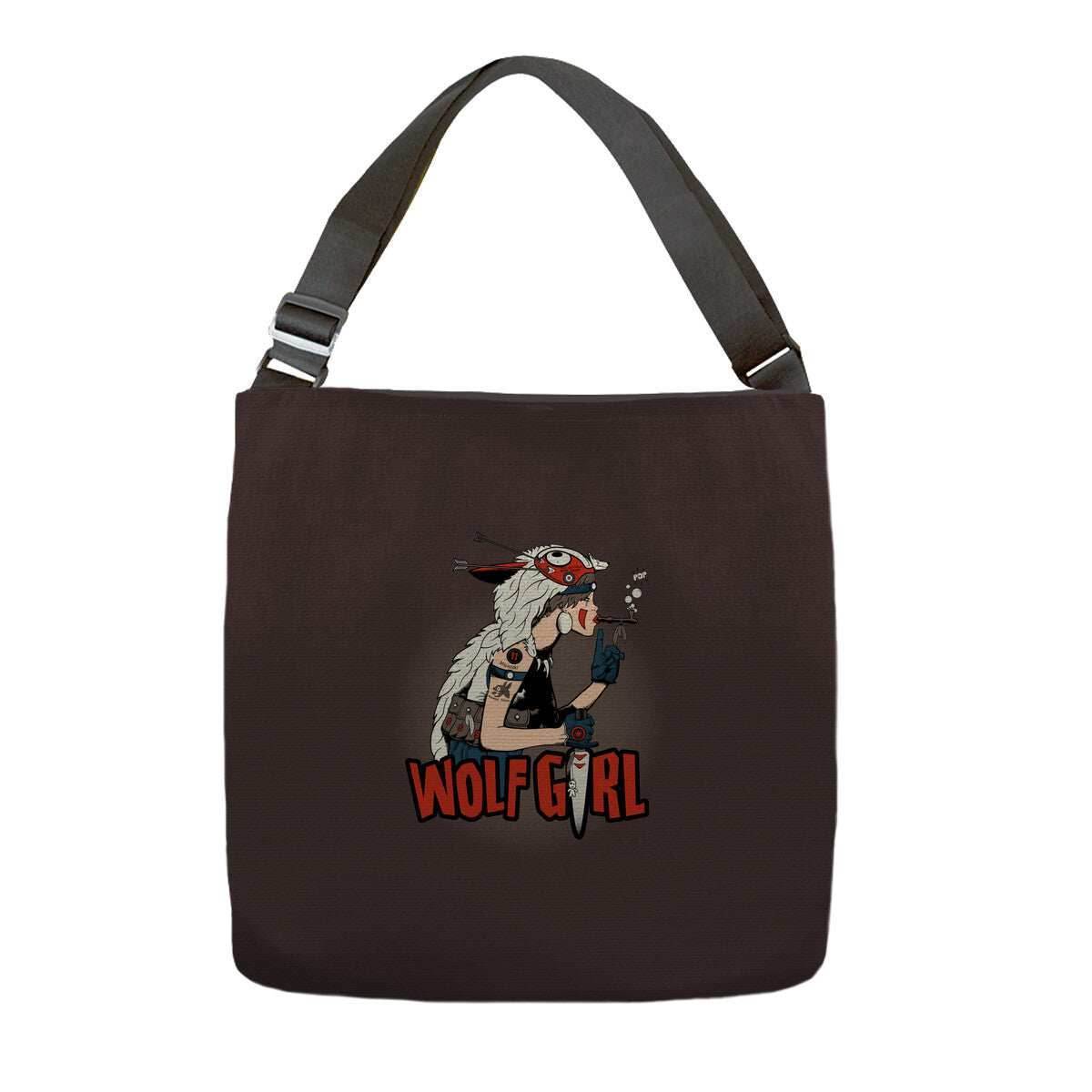 Wolf Girl - None / Black / 16x16