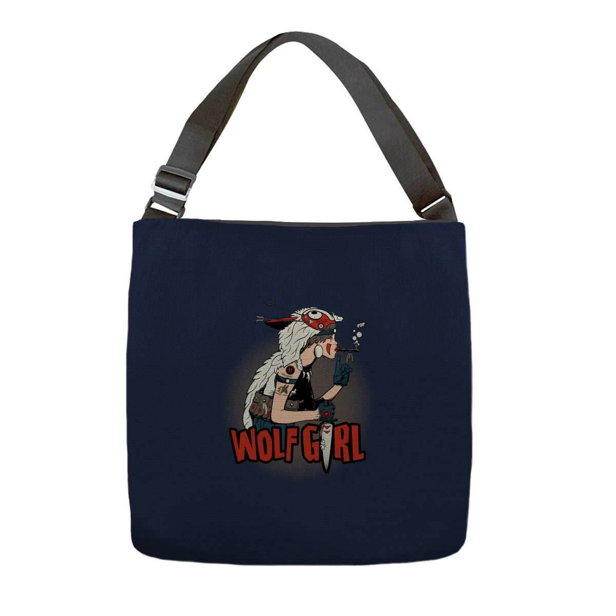 Wolf Girl - None / Black / 16x16