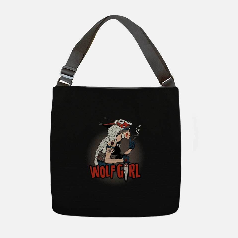 Wolf Girl - None / Black / 16x16