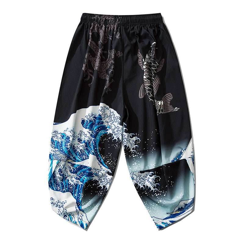 YC134 Great Waves Lightweight Pants - Black / S