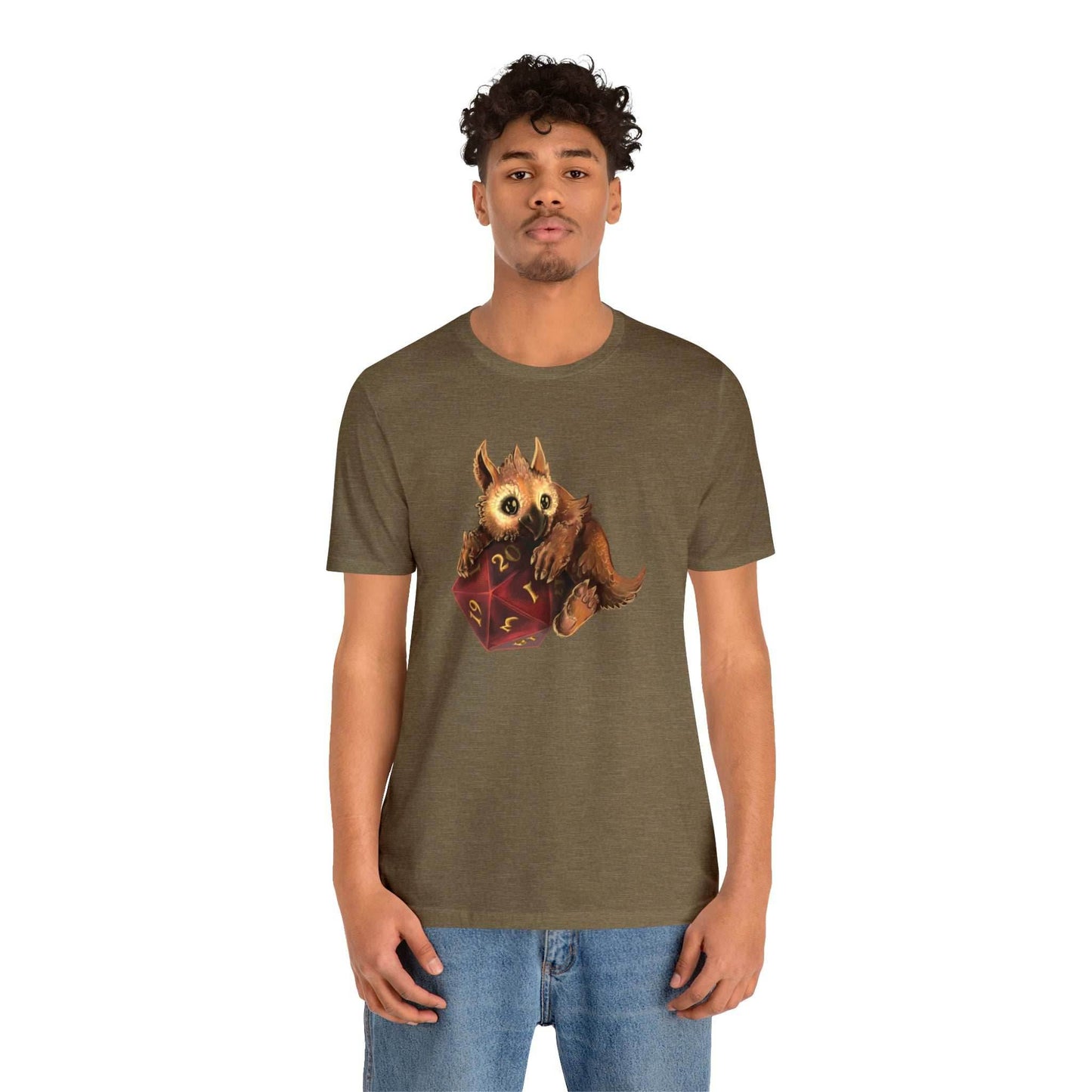 Owliver with High Variance D20 Short Sleeve Tee - Athletic Heather / S