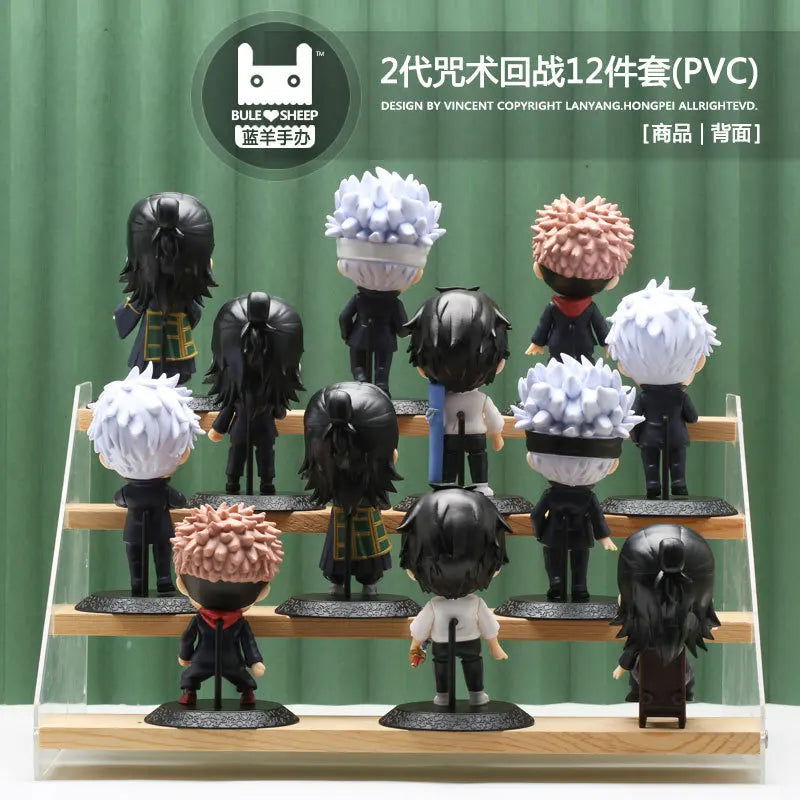 12Pcs/set Cute Jujutsu Kaisen Anime Figurines, Kawaii JJK Figures Toys Collections
