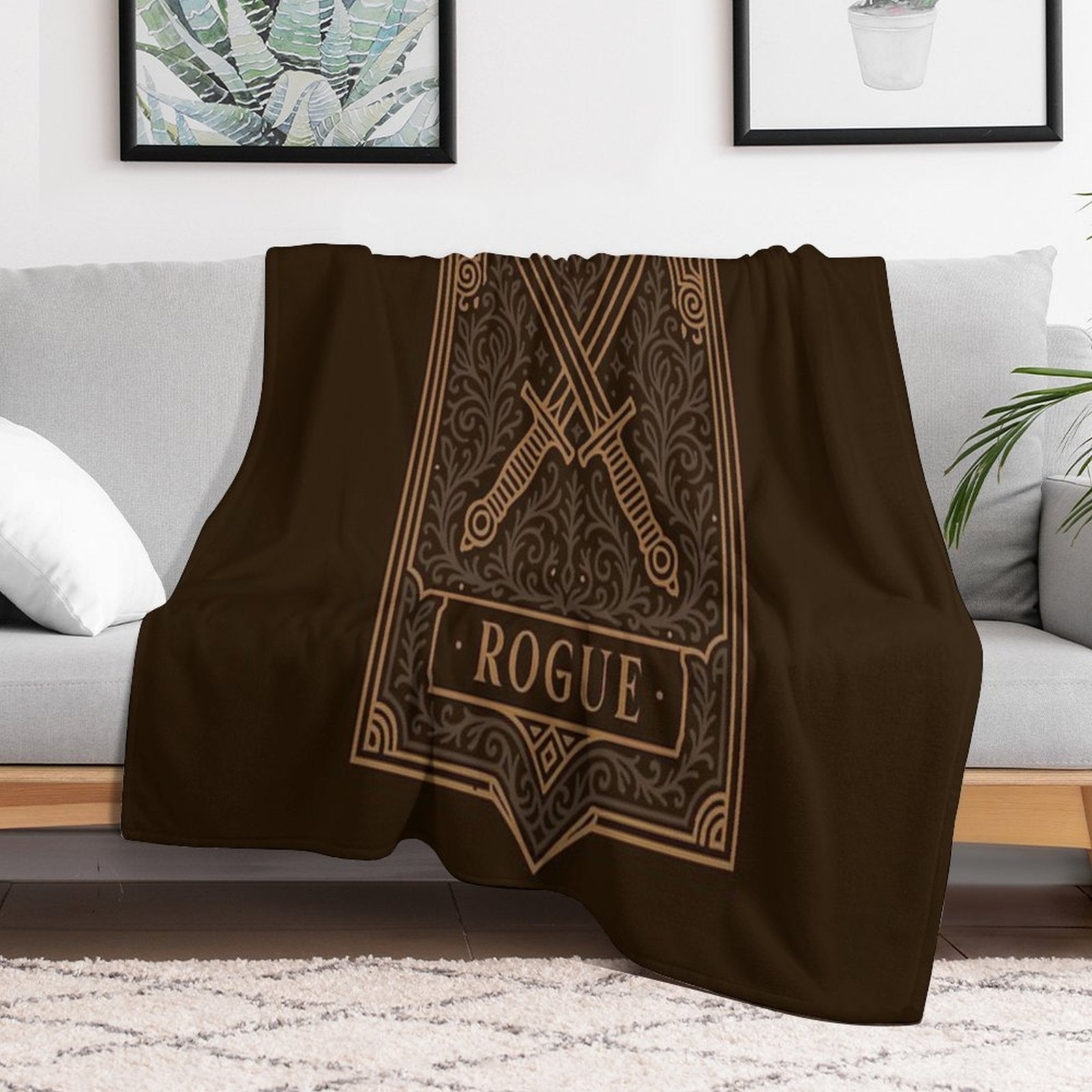 Rogue Emblem Tabletop TTRPG Character Classes Throw Blanket