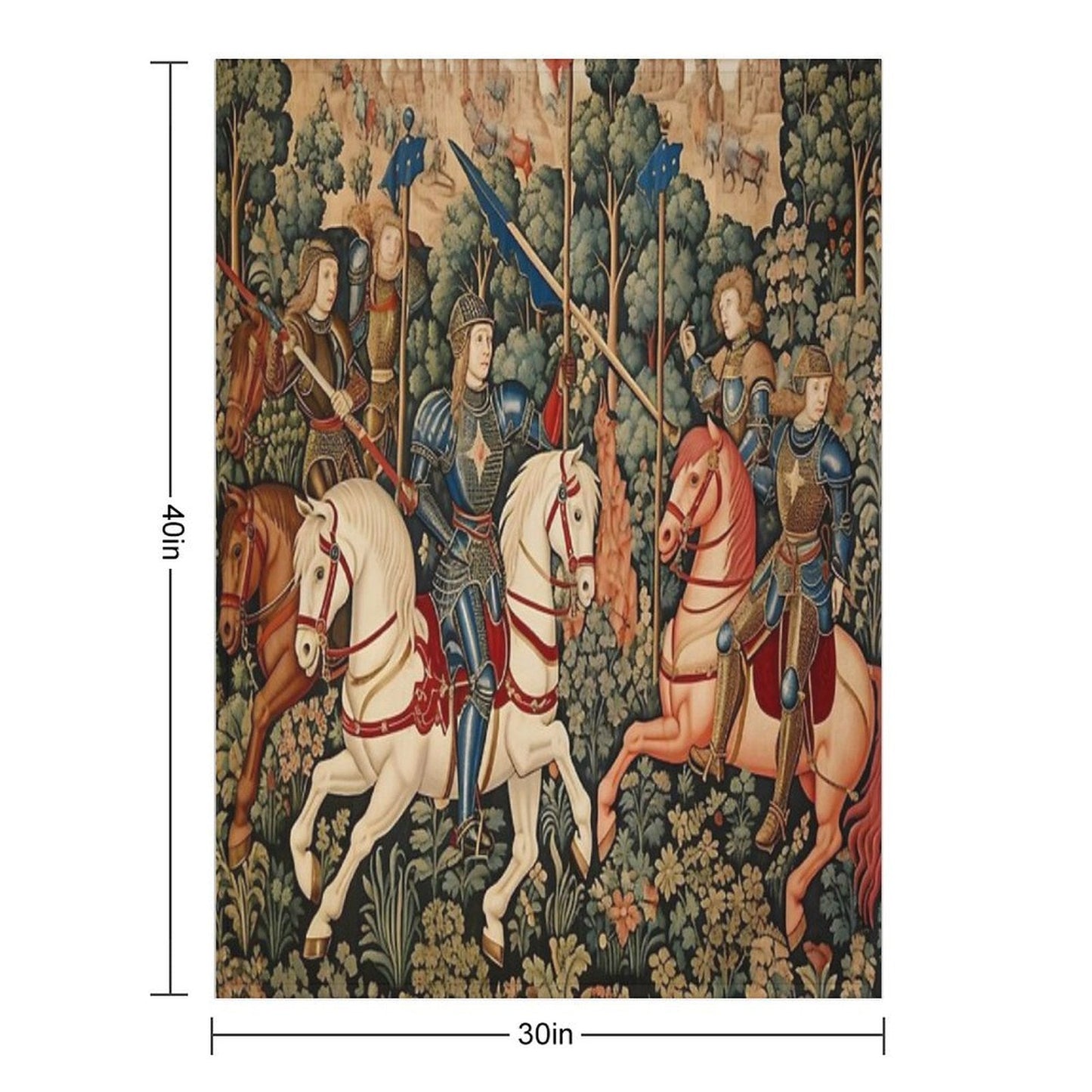 Medieval Knights Jousting Throw Blanket
