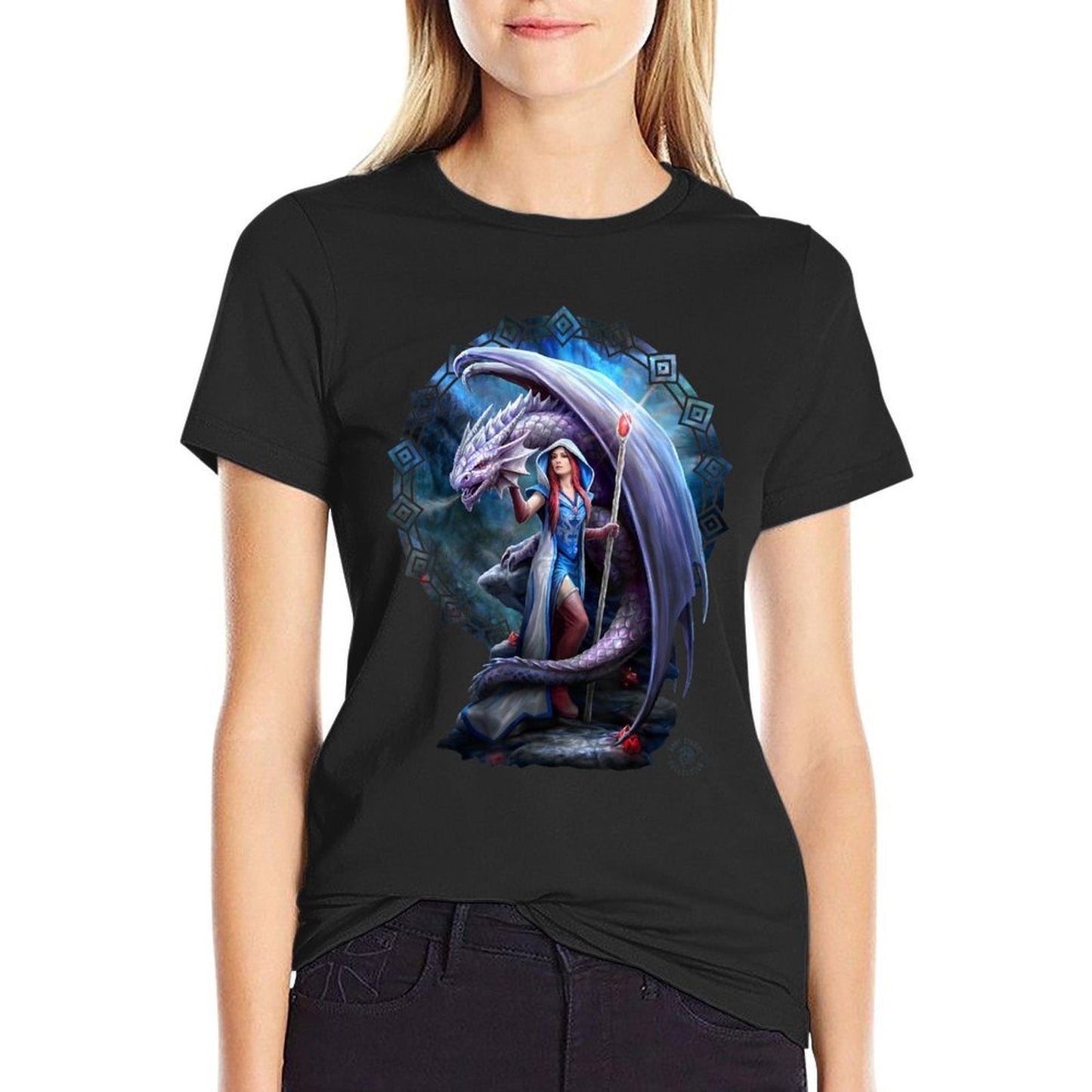 Dragon Mage Fantasy Anne Stokes Collection  Durable T-Shirt